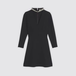 Sandro - black dress with pearl neck (New with Tags)